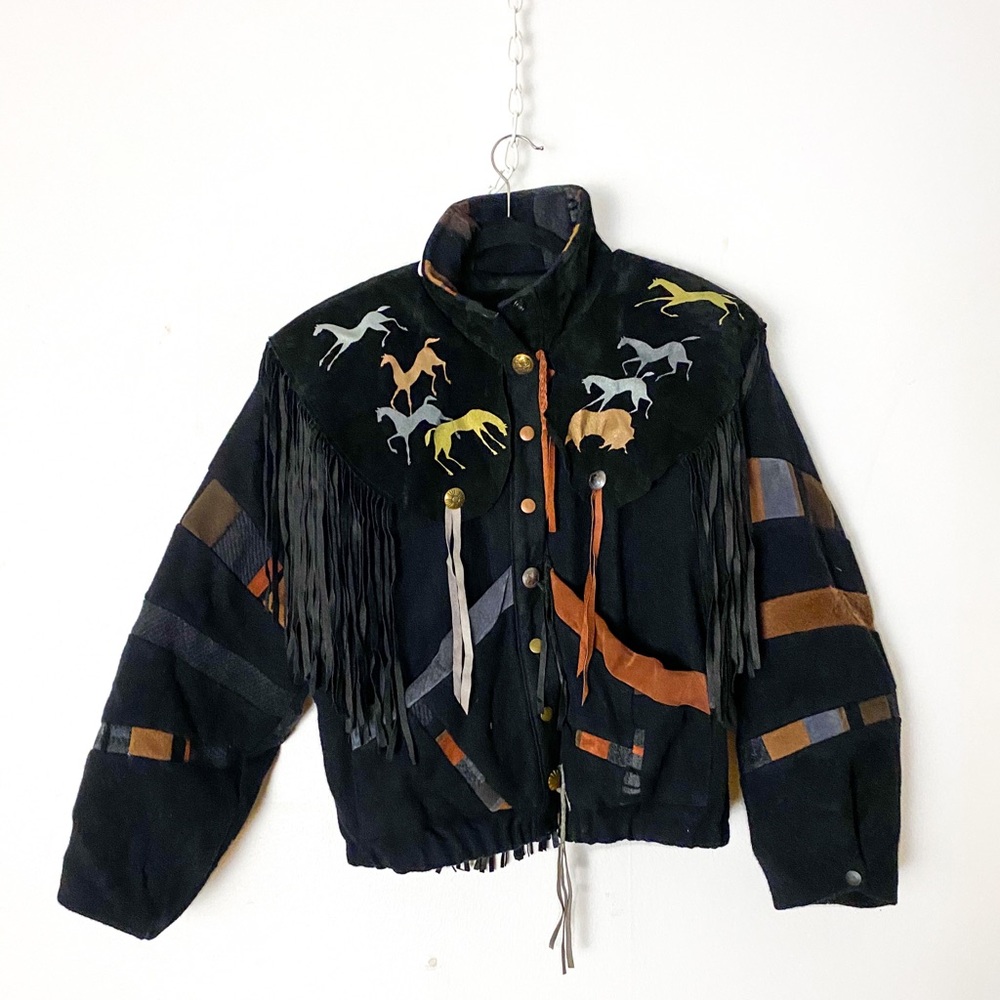 Vintage 90’s Santa Fe Rec Suede/wool coat